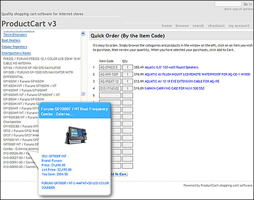 Quick Order Entry